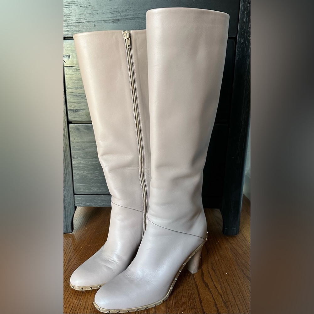 Valentino rockstud knee high boots